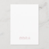 Einfache Natur-Grüne Hand Hochzeitsdetails Begleitkarte (Rückseite)