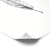 Einfache Natur Minimalistisch Schwarz und Weiß Coo Fotodruck (Ecke)