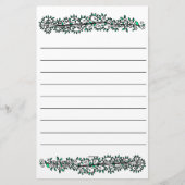 Einfache Natur Pflanze Vine Muster Schreibpapier Briefpapier (Vorderseite)