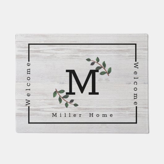 Einfache Naturegen - Anfangsbuchstaben Fußmatte (Vorderseite)