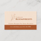 Einfache natürliche Elegant erthy Warm Soft Beige Visitenkarte (Rückseite)