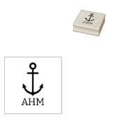 Einfache Nautische Ankermonogramm Gummistempel (Stempel)