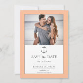 Einfache Nautische Verankerung Save the Date | Pea (Vorderseite)
