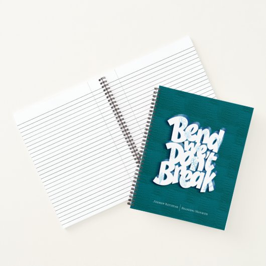 Einfache Navy Blue Bend wir brechen nicht Motivati Notizblock (Innenseite)