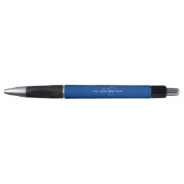 Einfache Navy Blue Minimalistisch Monogram Kugelschreiber
