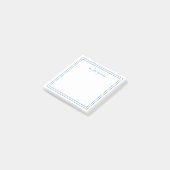 Einfache Navy Blue Minimalistisch Monogram Two Bor Post-it Klebezettel (angewinkelt)