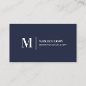 Einfache Navy Blue Modern Minimalistisch Visitenkarte (Vorderseite)