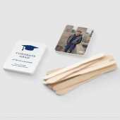 Einfache Navy Blue Mortar Board Moderner Abschluss Fächer (Non-assembled)