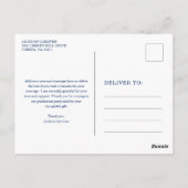 Einfache Navy Blue Mortar Board Moderner Abschluss Postkarte (Rückseite)