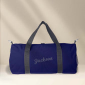 Einfache Navy Blue Personalisiert Name Fitness Duffle Bag