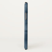 Einfache Navy Blue Subtle Marble Moderne Monogram Case-Mate iPhone Hülle (Hinten/Rechts)