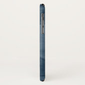 Einfache Navy Blue Subtle Marble Moderne Monogram Case-Mate iPhone Hülle (Hinten/Links)