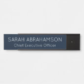 Einfache Navy Blue und White Name Plate - Türschil Türschild (Vorderseite )