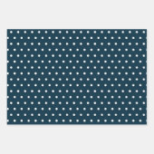 Einfache Navy Blue Weihnachtsbaumen gemischt Geschenkpapier Set (Vorderseite 2)