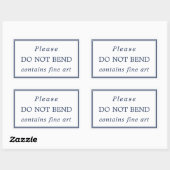 Einfache Navy Blue White nicht beißen Rechteckiger Aufkleber (Blatt)