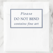 Einfache Navy Blue White nicht beißen Rechteckiger Aufkleber (Tasche)