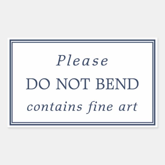 Einfache Navy Blue White nicht beißen Rechteckiger Aufkleber (Vorderseite)