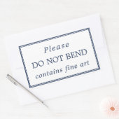 Einfache Navy Blue White nicht beißen Rechteckiger Aufkleber (Umschlag)