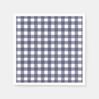 Einfache navy Gingham Serviette