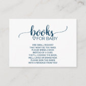 Einfache Navy-Kalligrafie-Buchanfrage Begleitkarte (Vorderseite)