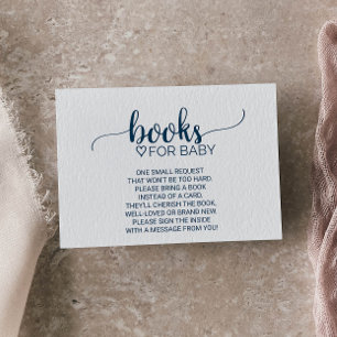 Einfache Navy-Kalligrafie-Buchanfrage Begleitkarte