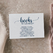 Einfache Navy-Kalligrafie-Buchanfrage Begleitkarte