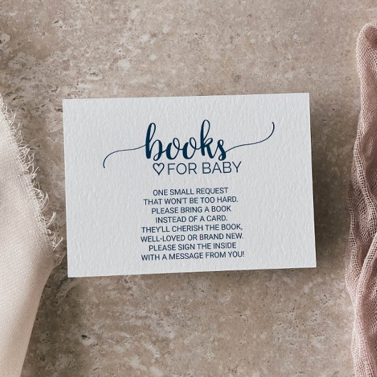 Einfache Navy-Kalligrafie-Buchanfrage Begleitkarte