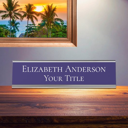 Einfache Navy Name Plate Schreibtischnamensplakette