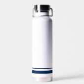 Einfache Navy Streifen White Wedwater Flasche (Rückseite)