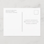 Einfache Navy White Pre-Addressed Vielen Dank Post Postkarte (Rückseite)