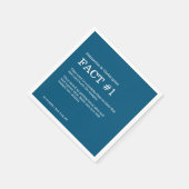 Einfache Navy-White-Wedding-Fakt Serviette (Ecke)