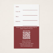 Einfache Neckline-Reinigungsgutscheinkarte (Rückseite)