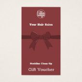 Einfache Neckline-Reinigungsgutscheinkarte (Vorderseite)