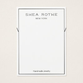 Einfache Nekklace Bracelet Juwelier Display Card