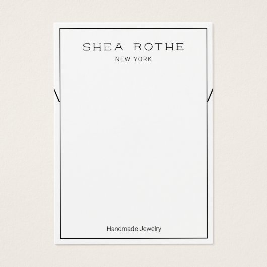 Einfache Nekklace Bracelet Juwelier Display Card (Vorderseite)