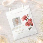 Einfache Nelken-Foto-Trauer-Samen Geschenktütchen (Ausgeschnitten)