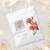 Einfache Nelken-Foto-Trauer-Samen Geschenktütchen (Ausgeschnitten)