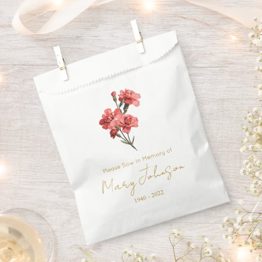Einfache Nelkensamenpackung Beerdigung Geschenktütchen (Ausgeschnitten)
