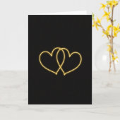Einfache Neon-Herzen-Karte Karte (Gelbe Blume)