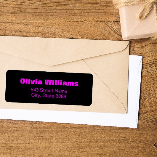 Einfache Neon Magenta im eleganten Schwarz