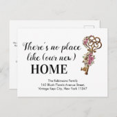 Einfache neue Zuhause Wir haben uns bewegt Bewegun Postkarte (Vorne/Hinten)