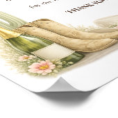 Einfache neutrale Babyparty-Tipps und -Wünsche Poster (Ecke)