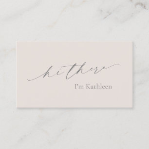 Einfache neutrale Bege Tan QR Code Elegant Moderne Visitenkarte