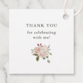 Einfache neutrale Blume Erste Kommune Geschenkanhänger (Rückseite)