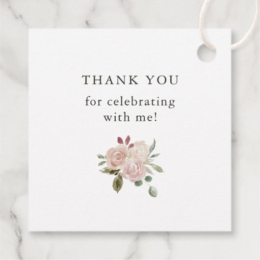 Einfache neutrale Blume | Konfirmation Geschenkanhänger (Rückseite)