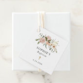 Einfache neutrale Blume | Taufe Geschenkanhänger (Beispiel)