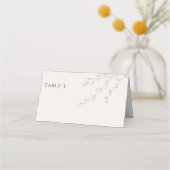 Einfache neutrale Creme-Hochzeitstisch-Platzkarte Platzkarte (Vorderseite)