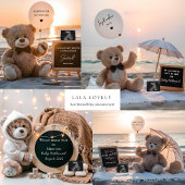 Einfache neutrale digitale Schwangerschaftsankündi Einladung