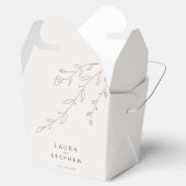 Einfache neutrale Elfenbeinhochzeit Geschenkschachtel (Geöffnet)