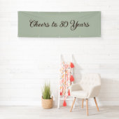 Einfache Neutrale Grüne Gratulation zum 80. Geburt Banner (Insitu)